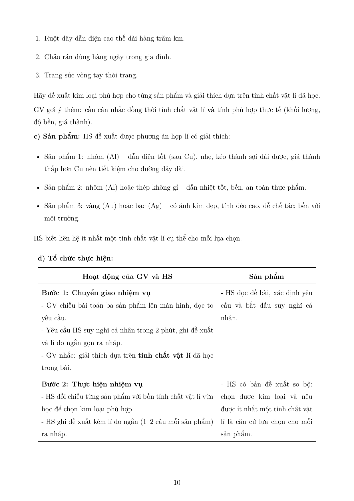Tính chất chung của kim loại — trang 10