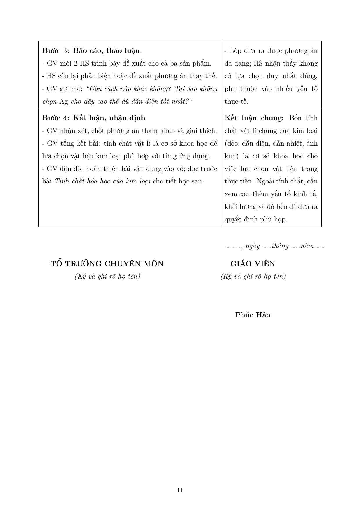 Tính chất chung của kim loại — trang 11