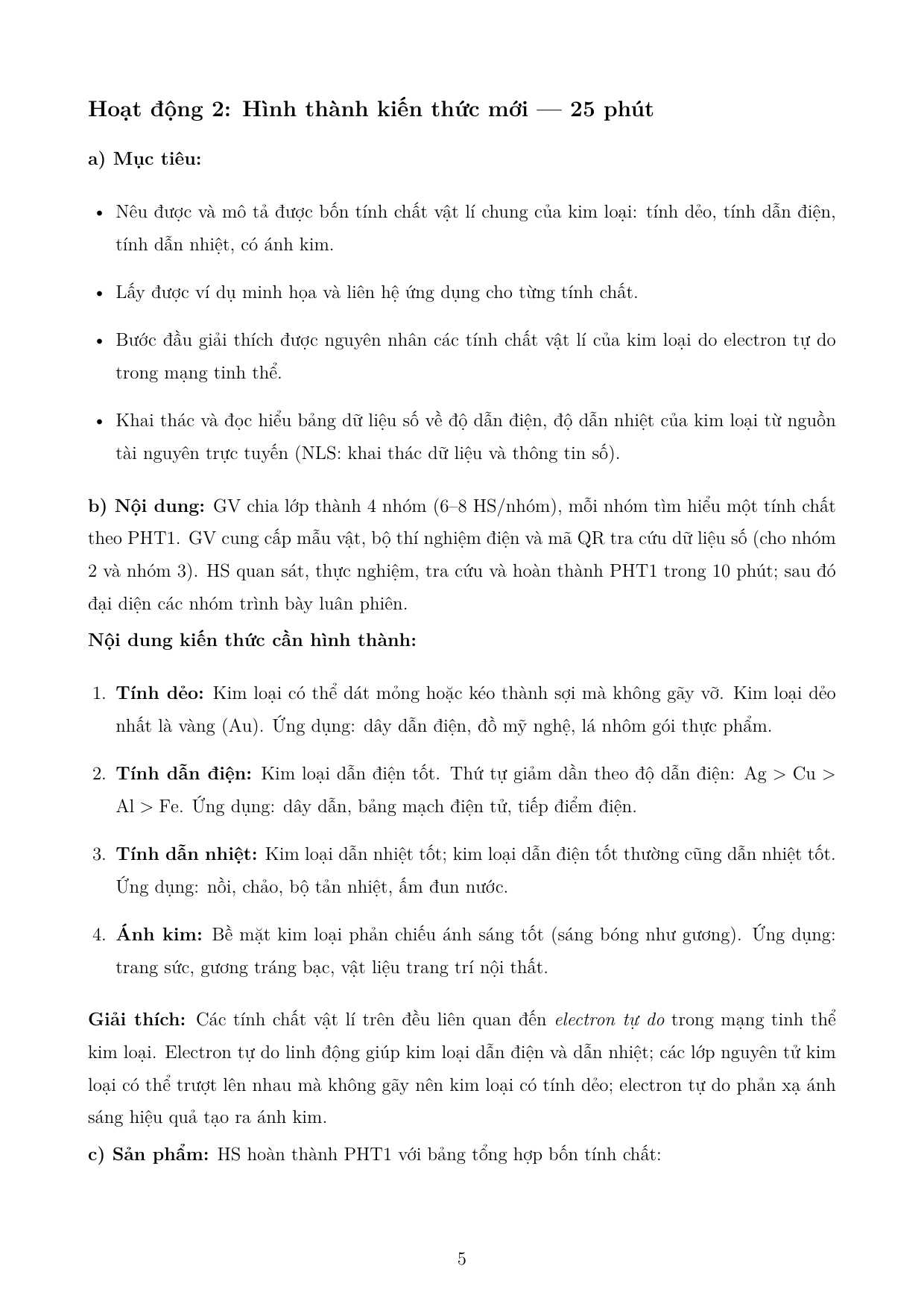 Tính chất chung của kim loại — trang 5
