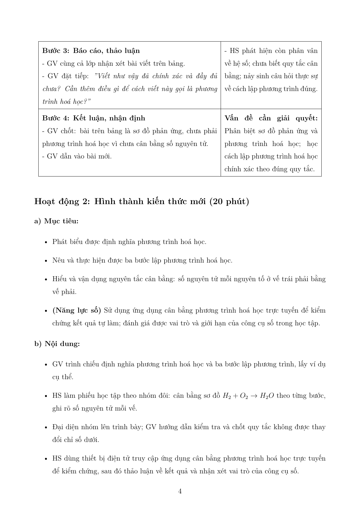 Phương trình hoá học — trang 4