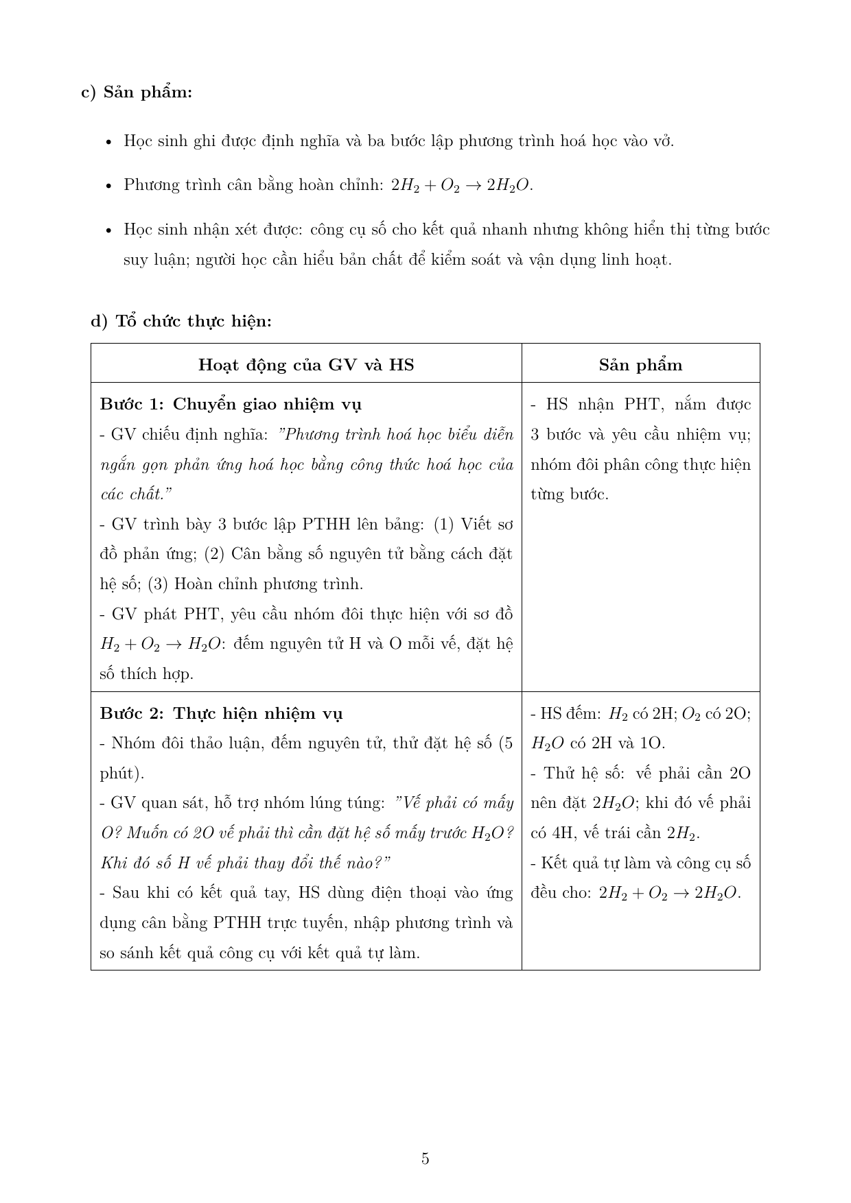 Phương trình hoá học — trang 5