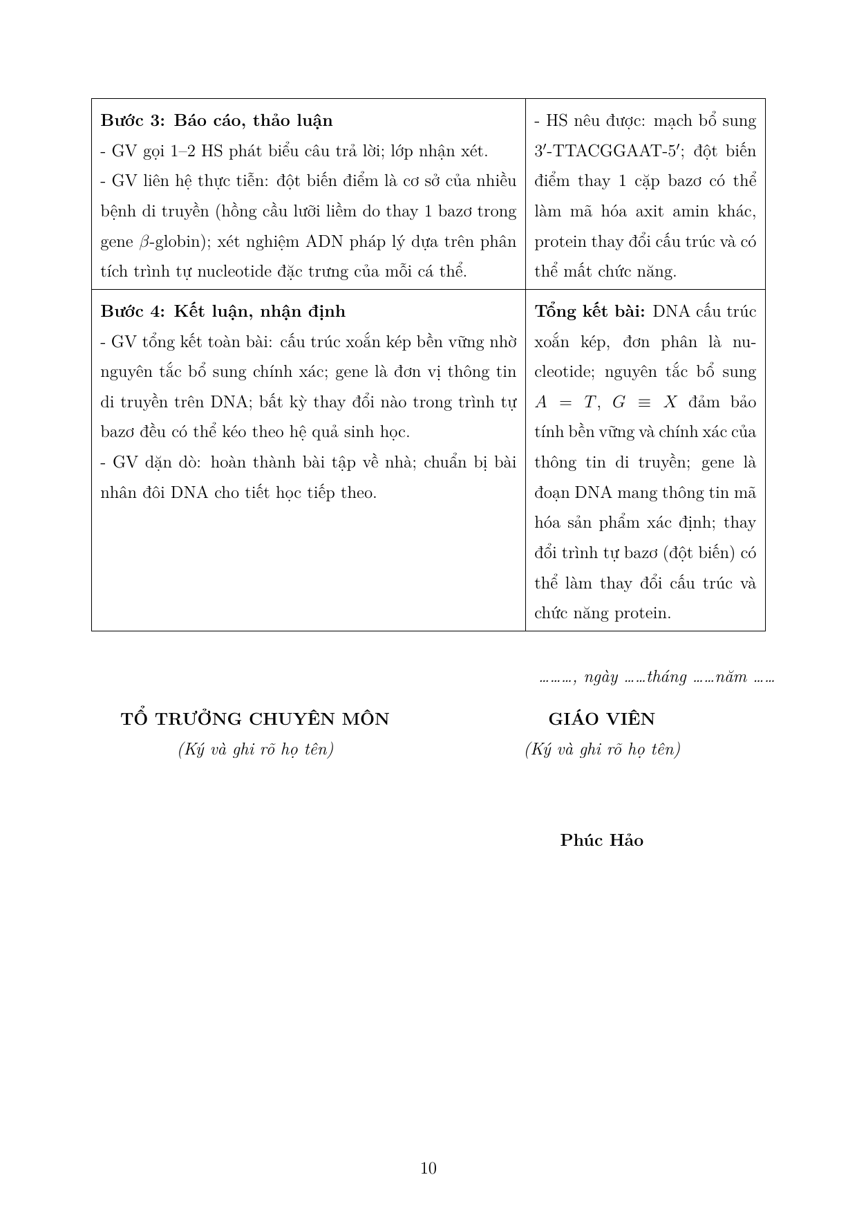 Di truyền phân tử - Gene và cơ chế truyền thông tin di truyền — trang 10