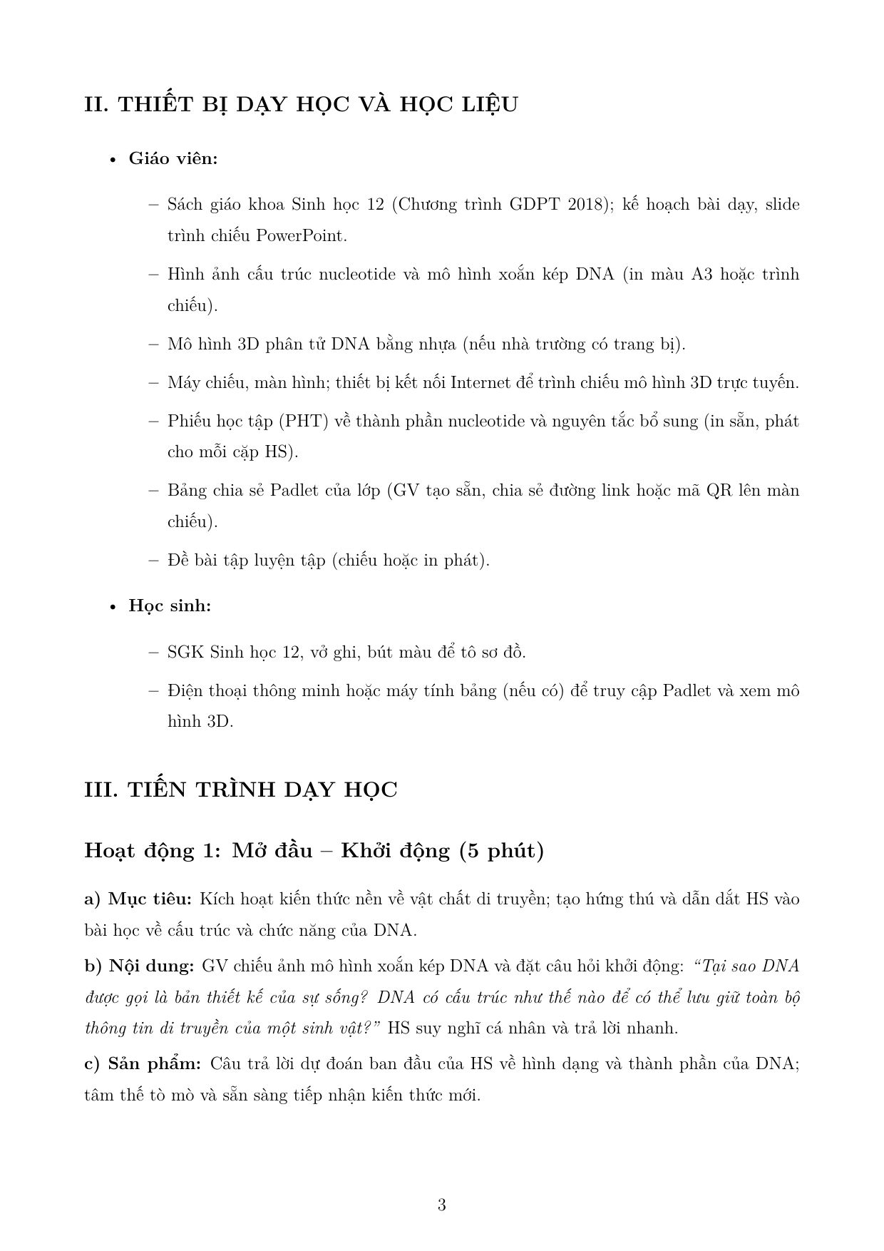 Di truyền phân tử - Gene và cơ chế truyền thông tin di truyền — trang 3