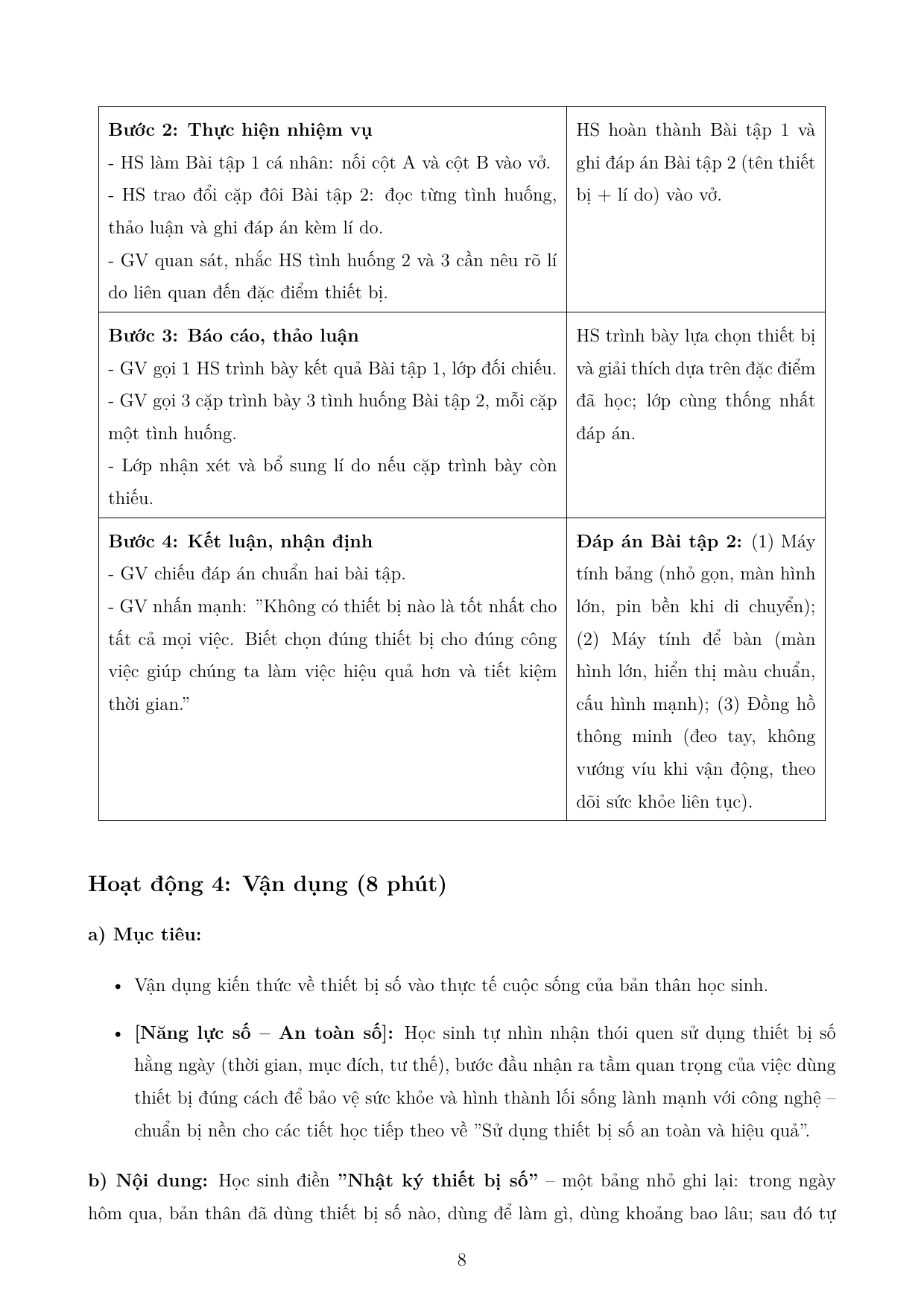 Sử dụng thiết bị số an toàn và hiệu quả — trang 8