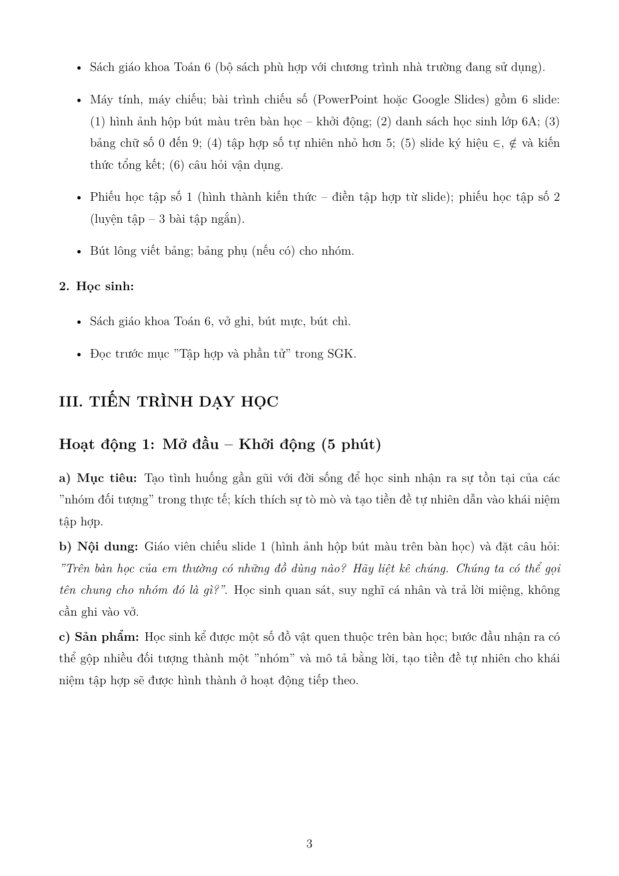 Tập hợp và phần tử — trang 3