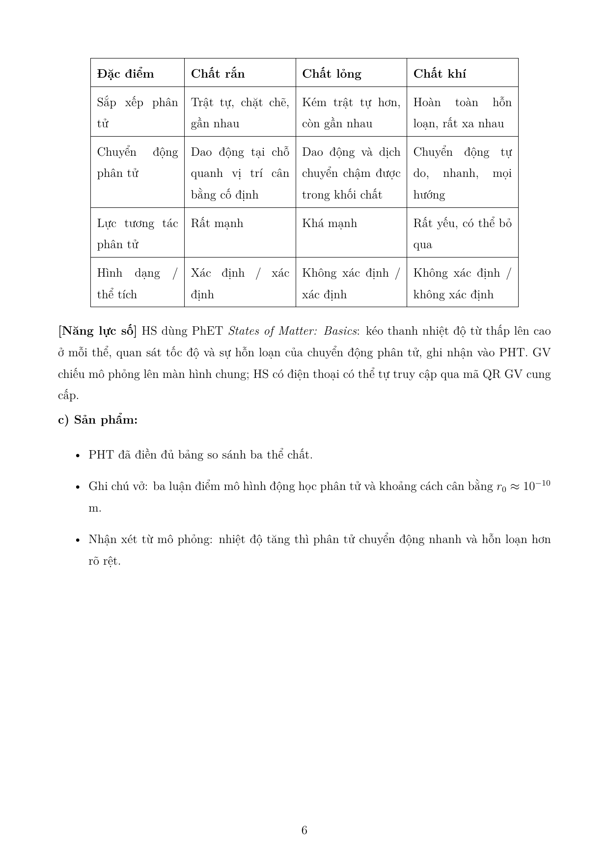 Cấu trúc của chất, mô hình động học phân tử — trang 6