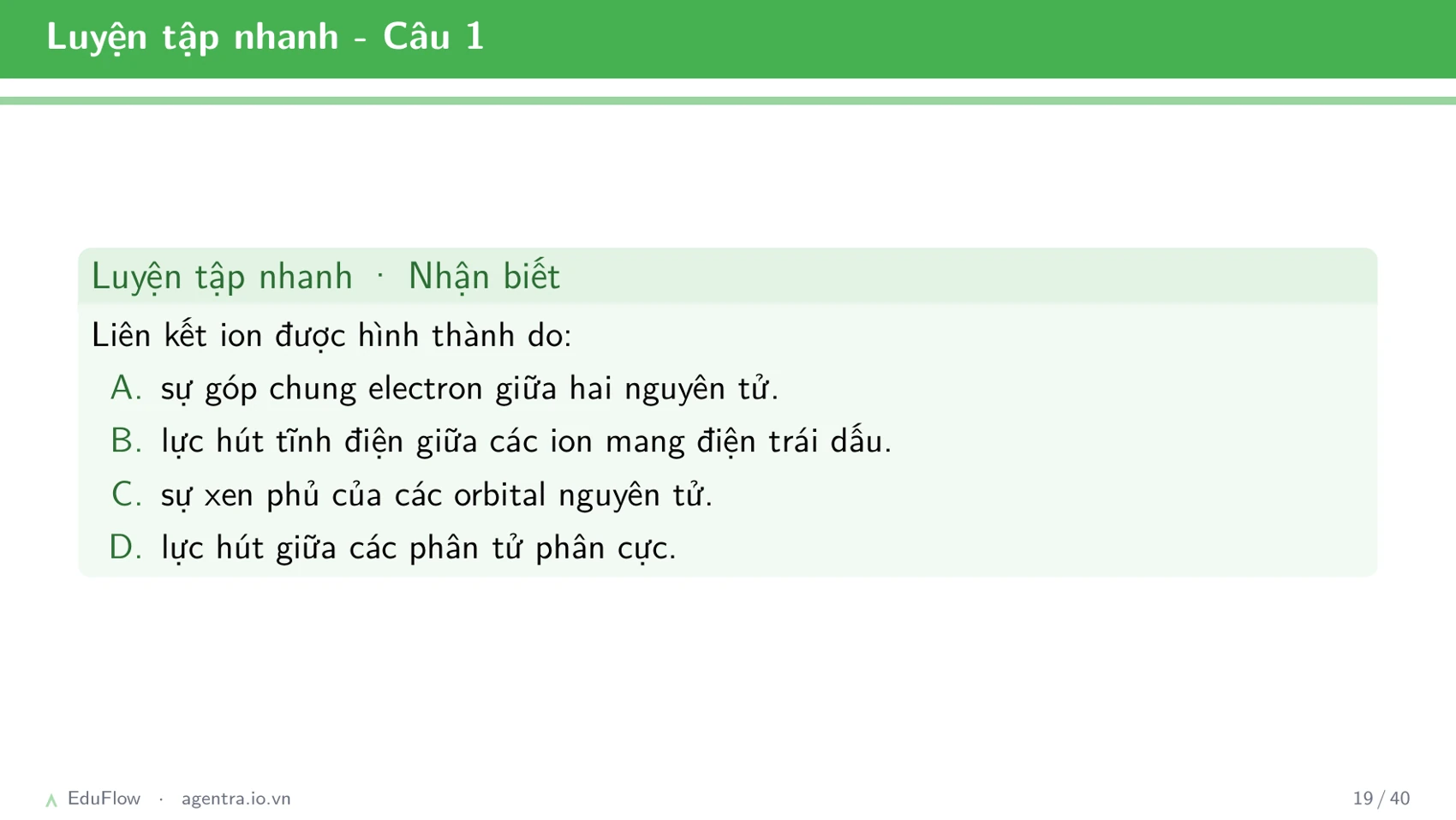 Liên kết ion và tinh thể — slide 19