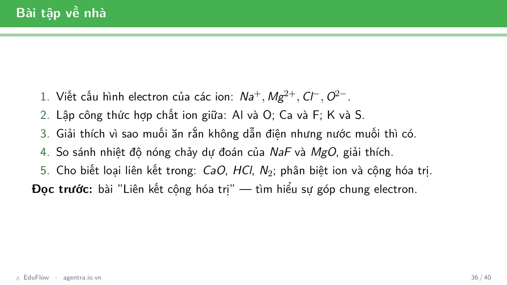Liên kết ion và tinh thể — slide 36