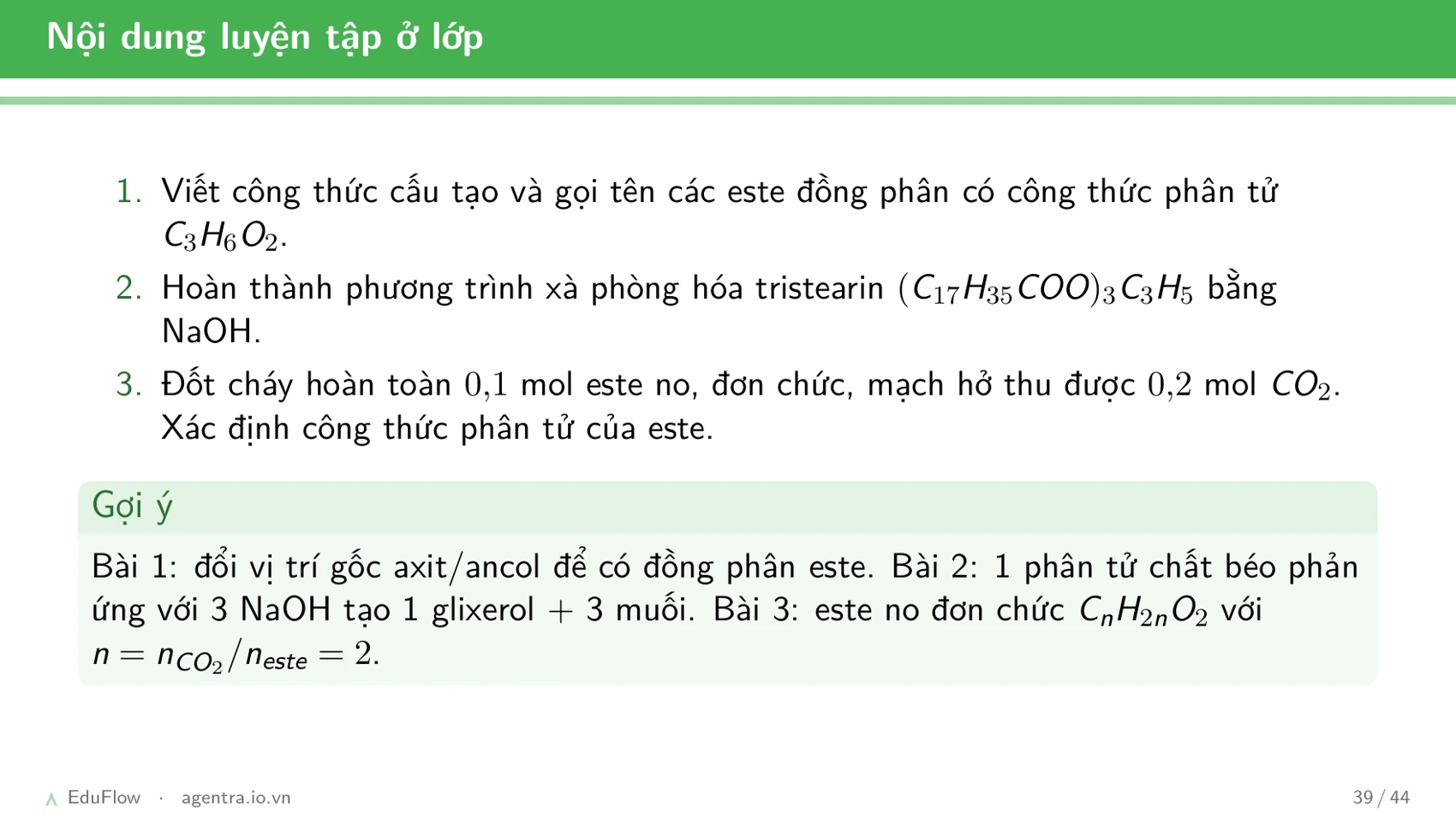 Este và chất béo — slide 39