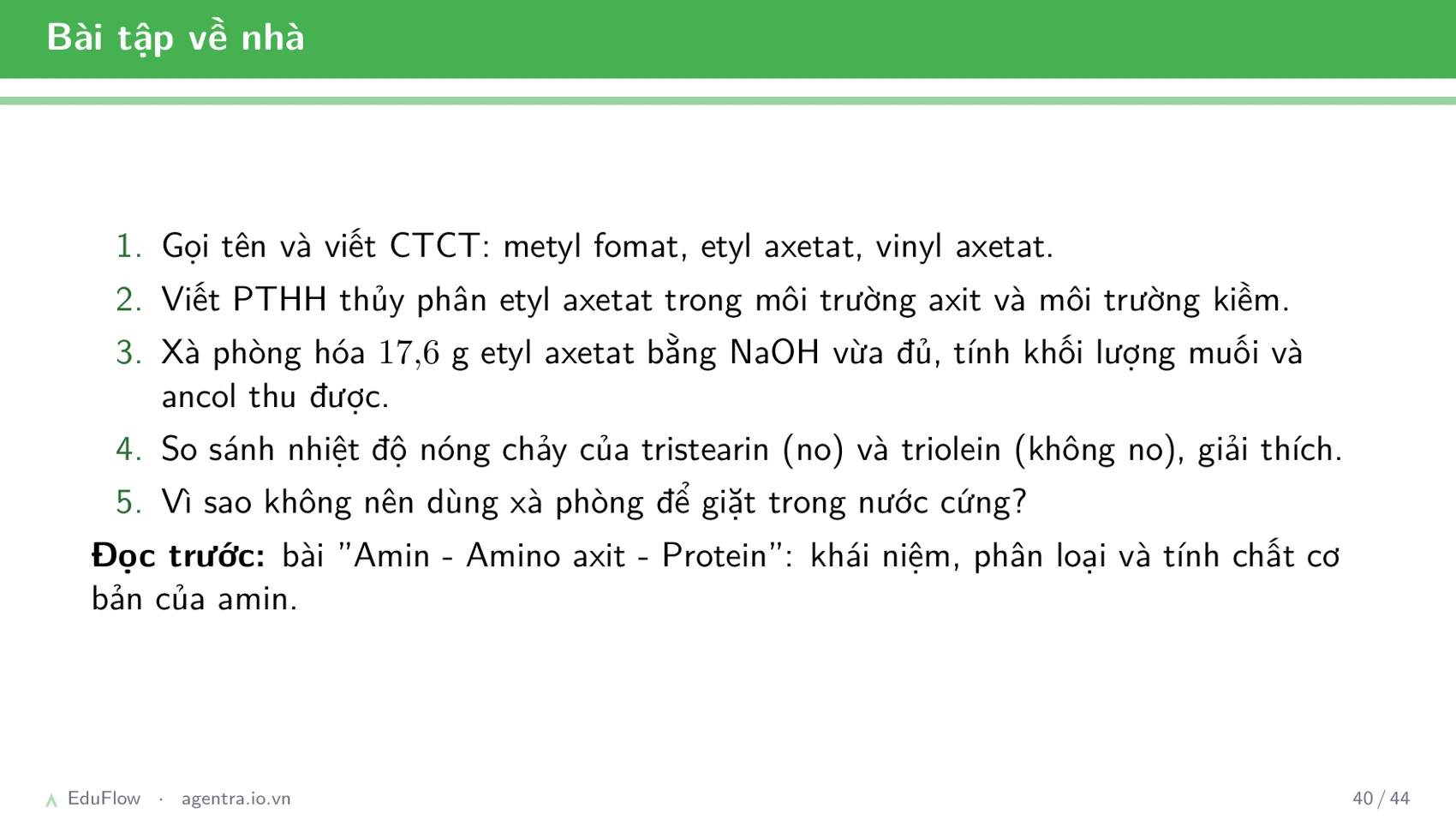 Este và chất béo — slide 40