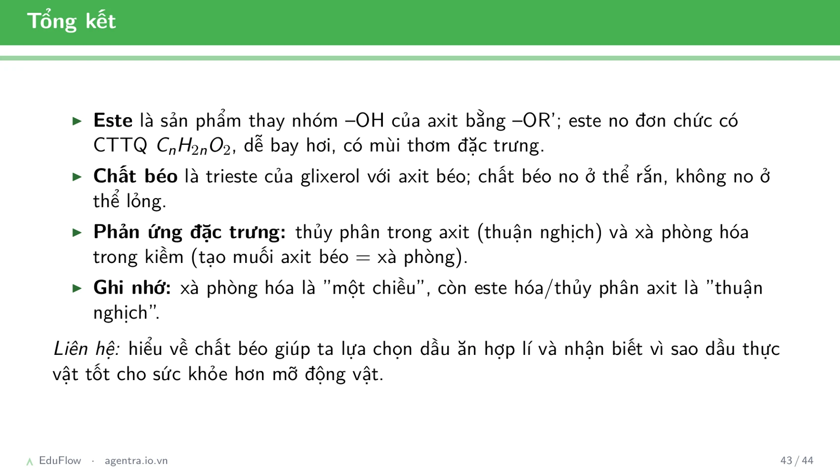 Este và chất béo — slide 43