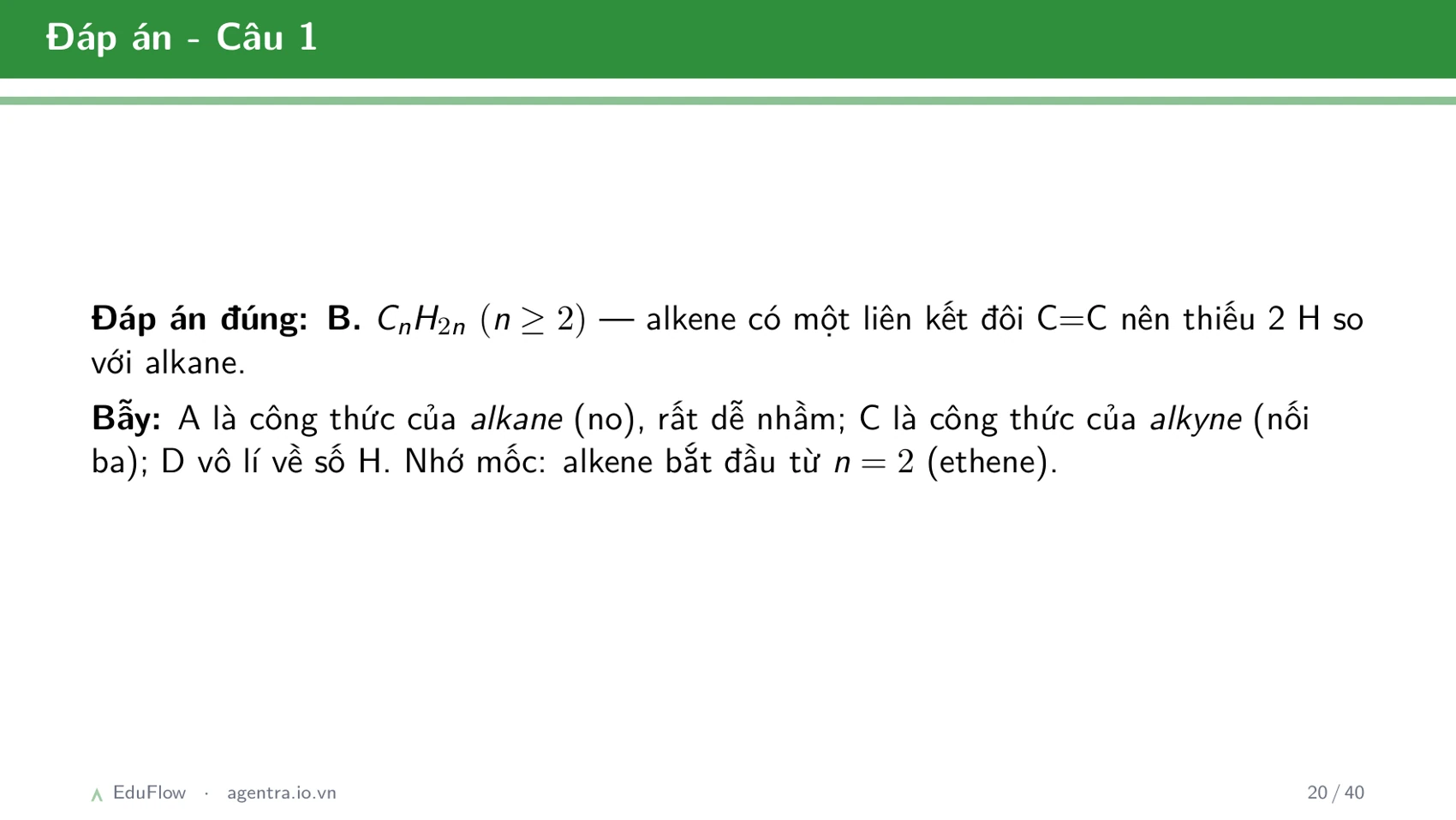 Khái niệm cân bằng hóa học và hằng số cân bằng — slide 20
