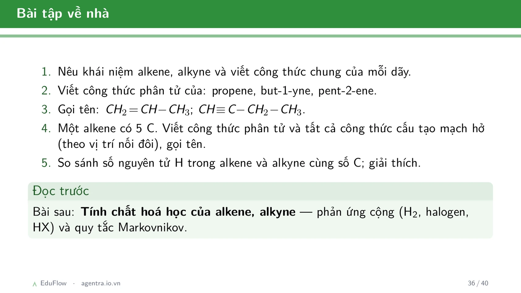 Khái niệm cân bằng hóa học và hằng số cân bằng — slide 36