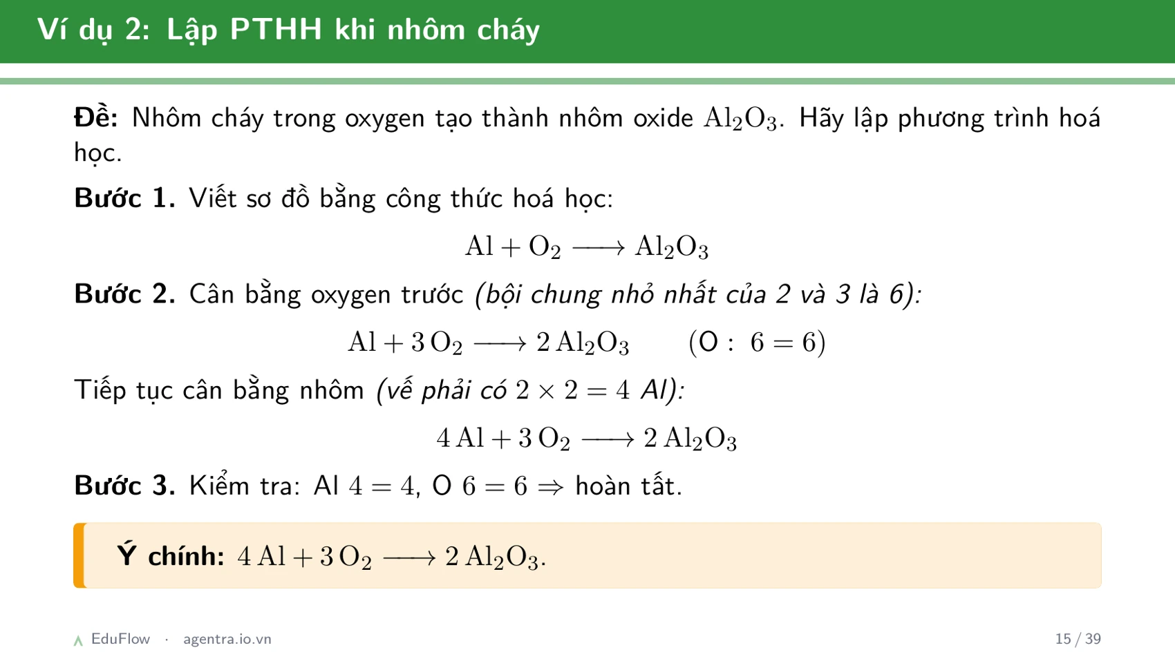 Phương trình hoá học — slide 15