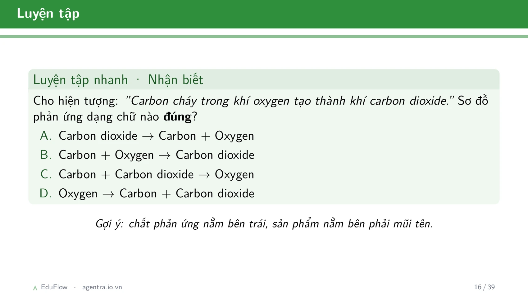 Phương trình hoá học — slide 16