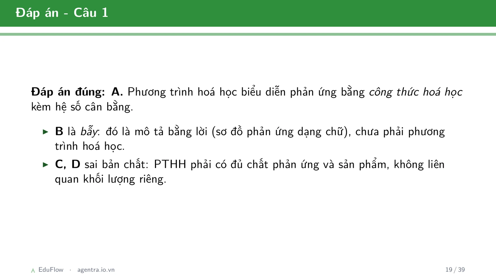 Phương trình hoá học — slide 19