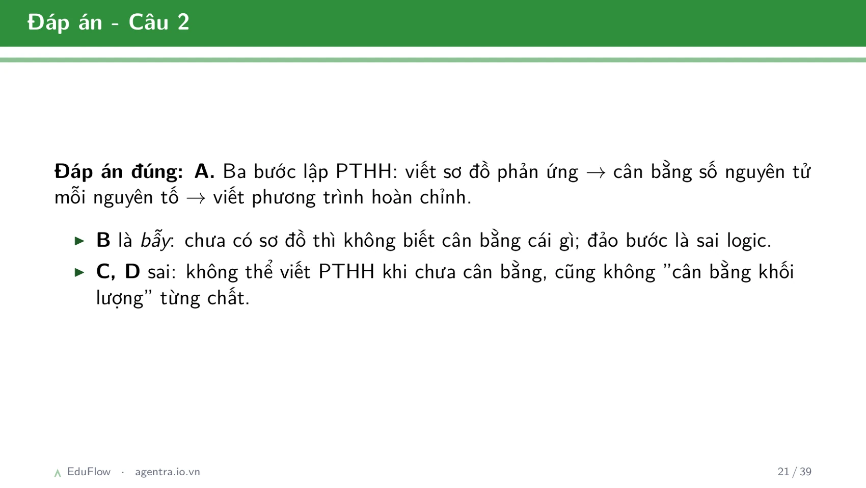 Phương trình hoá học — slide 21