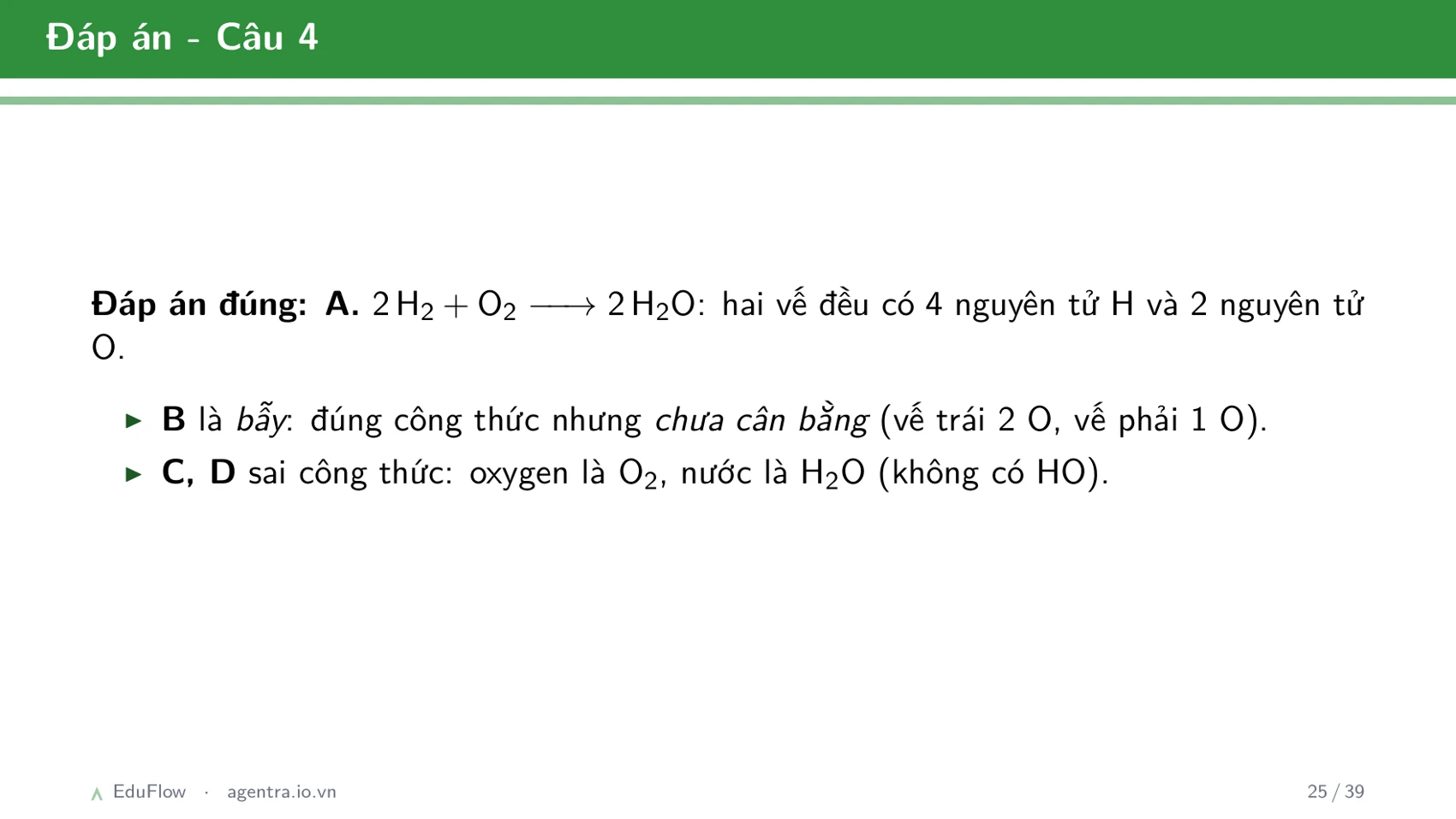 Phương trình hoá học — slide 25