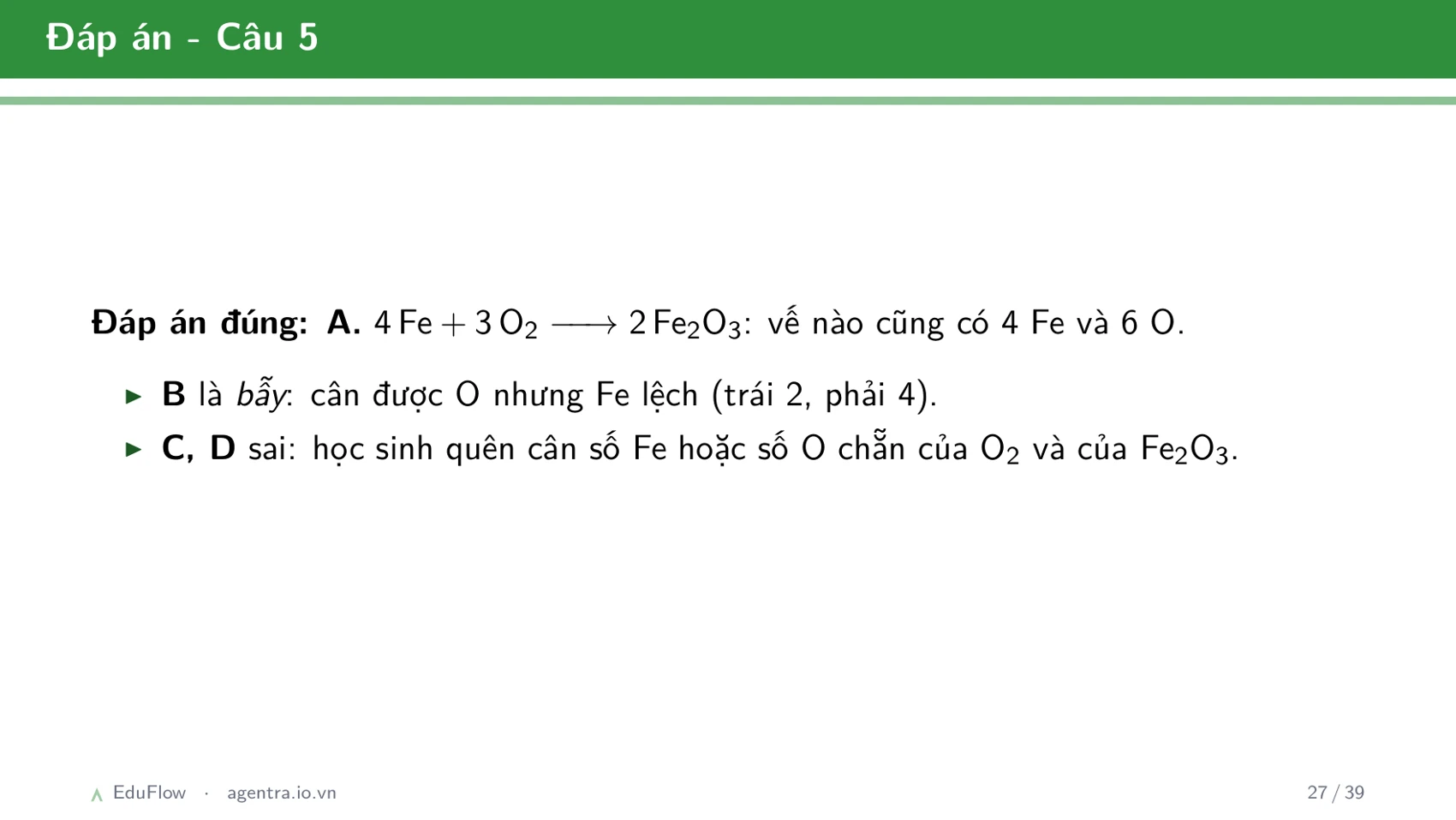 Phương trình hoá học — slide 27