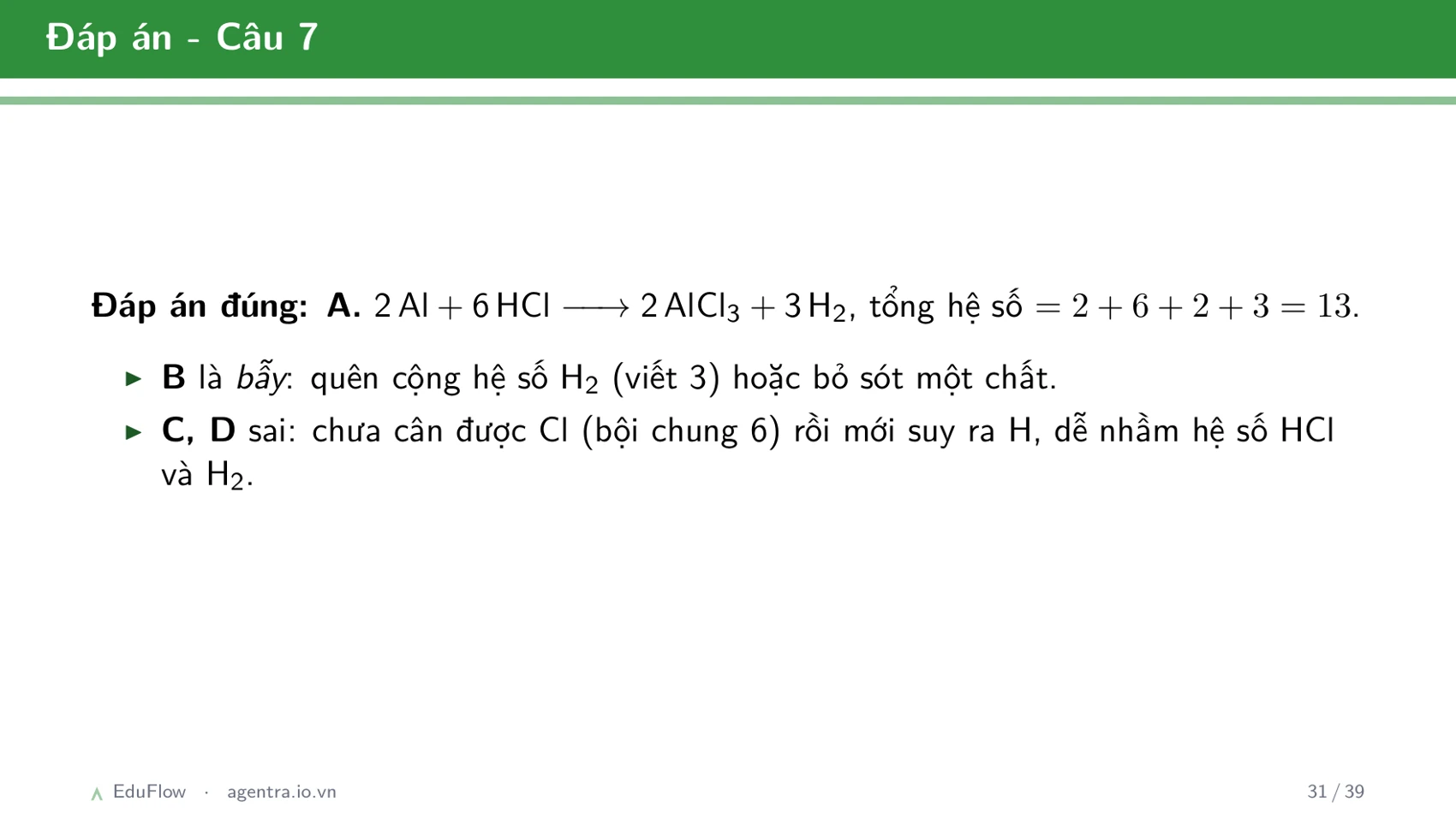Phương trình hoá học — slide 31