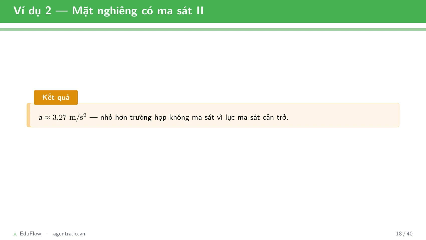 Lực và mặt phẳng nghiêng — slide 18