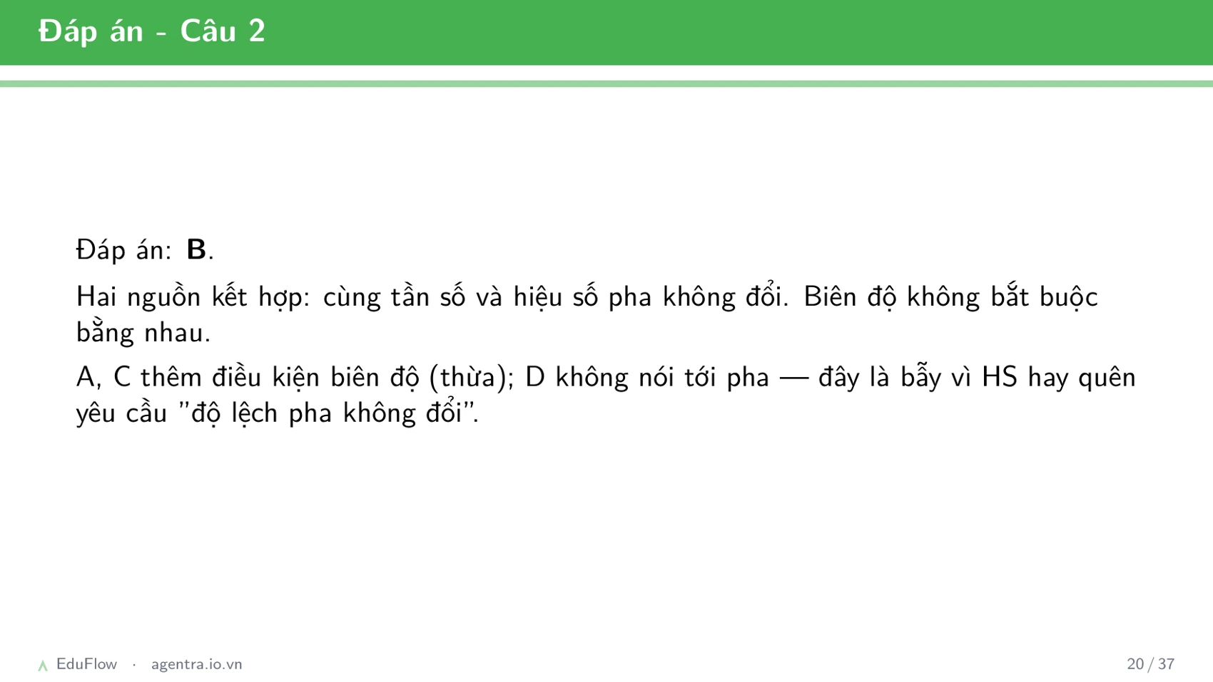 Giao thoa sóng cơ — slide 20