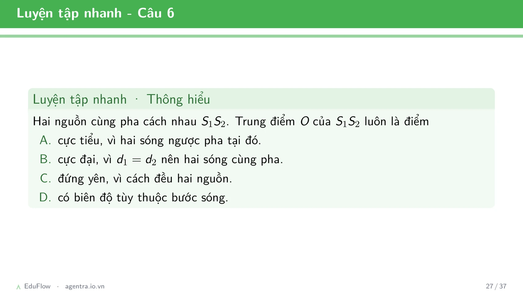 Giao thoa sóng cơ — slide 27