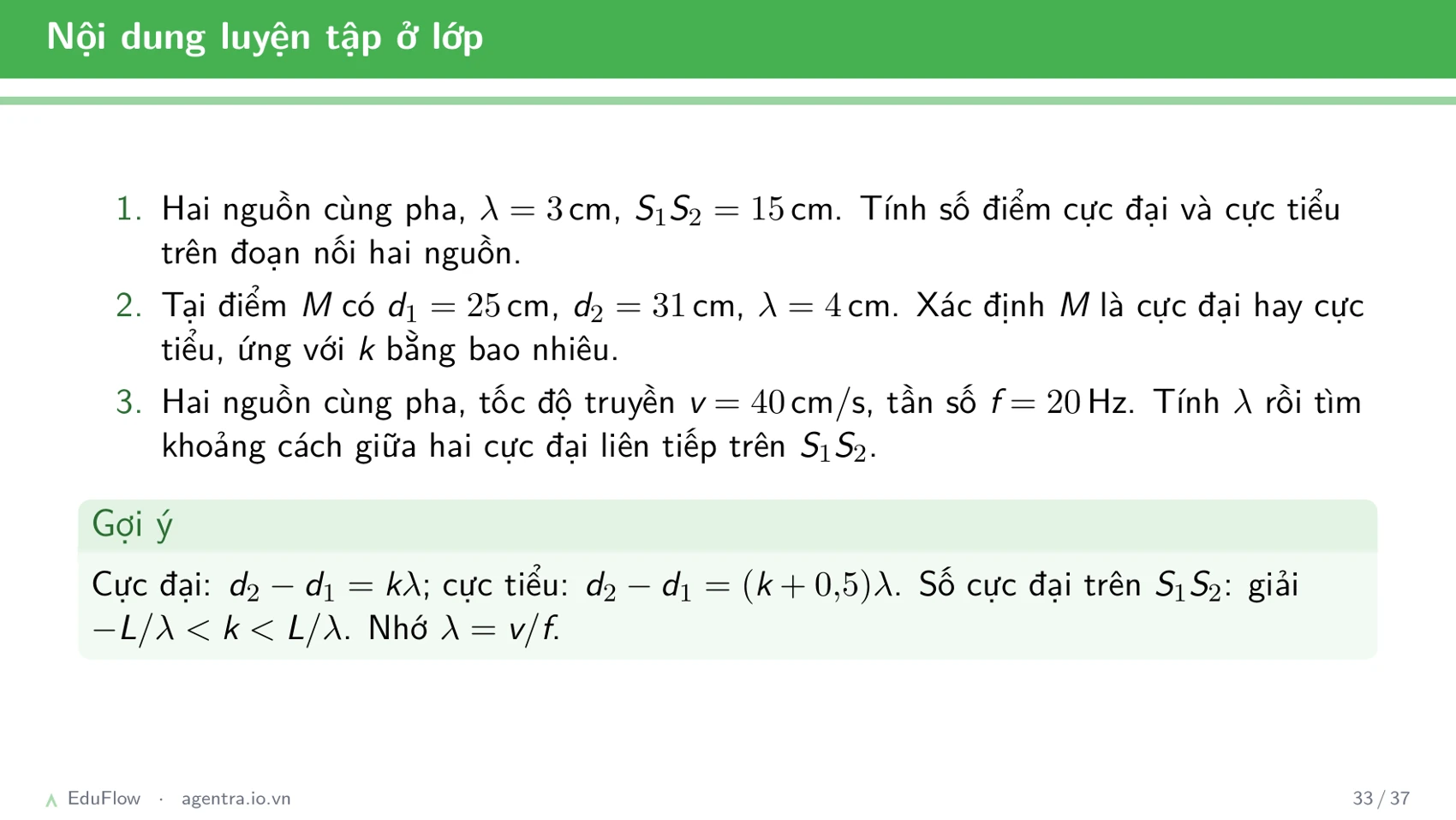 Giao thoa sóng cơ — slide 33