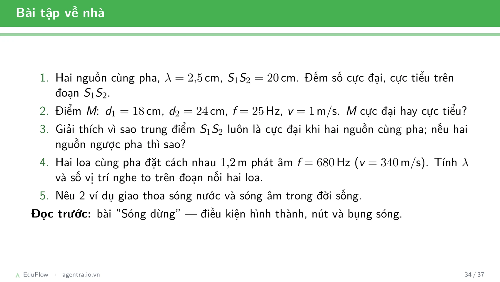 Giao thoa sóng cơ — slide 34