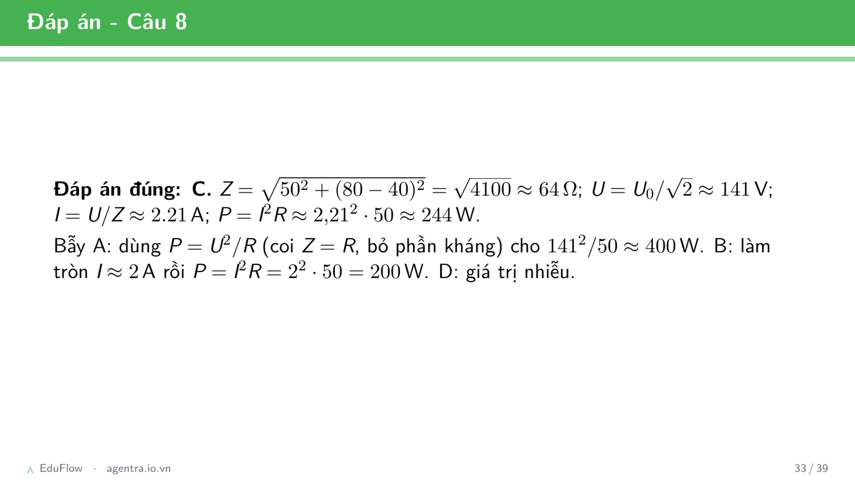 Mạch RLC nối tiếp — slide 33