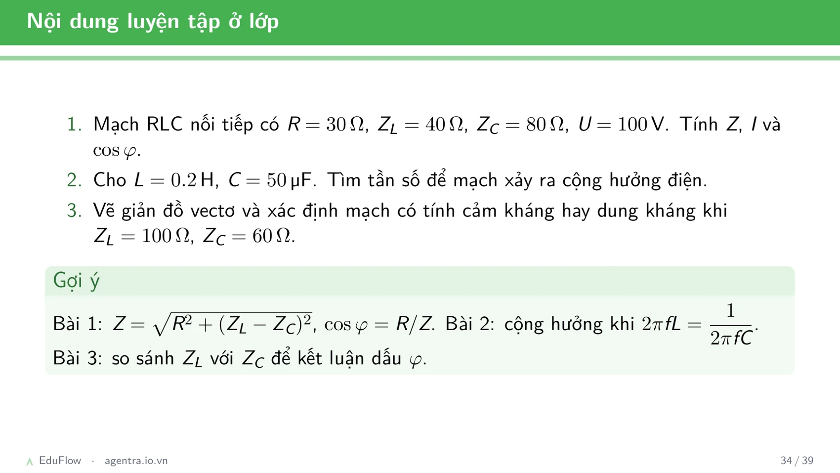 Mạch RLC nối tiếp — slide 34