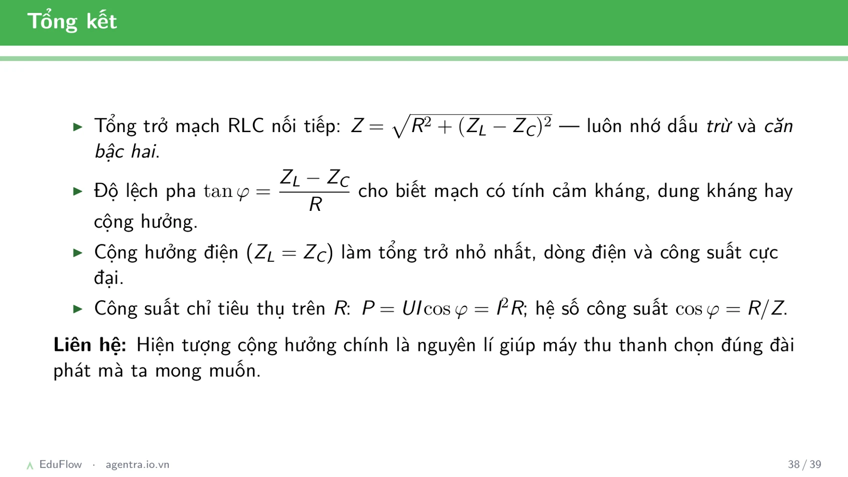 Mạch RLC nối tiếp — slide 38