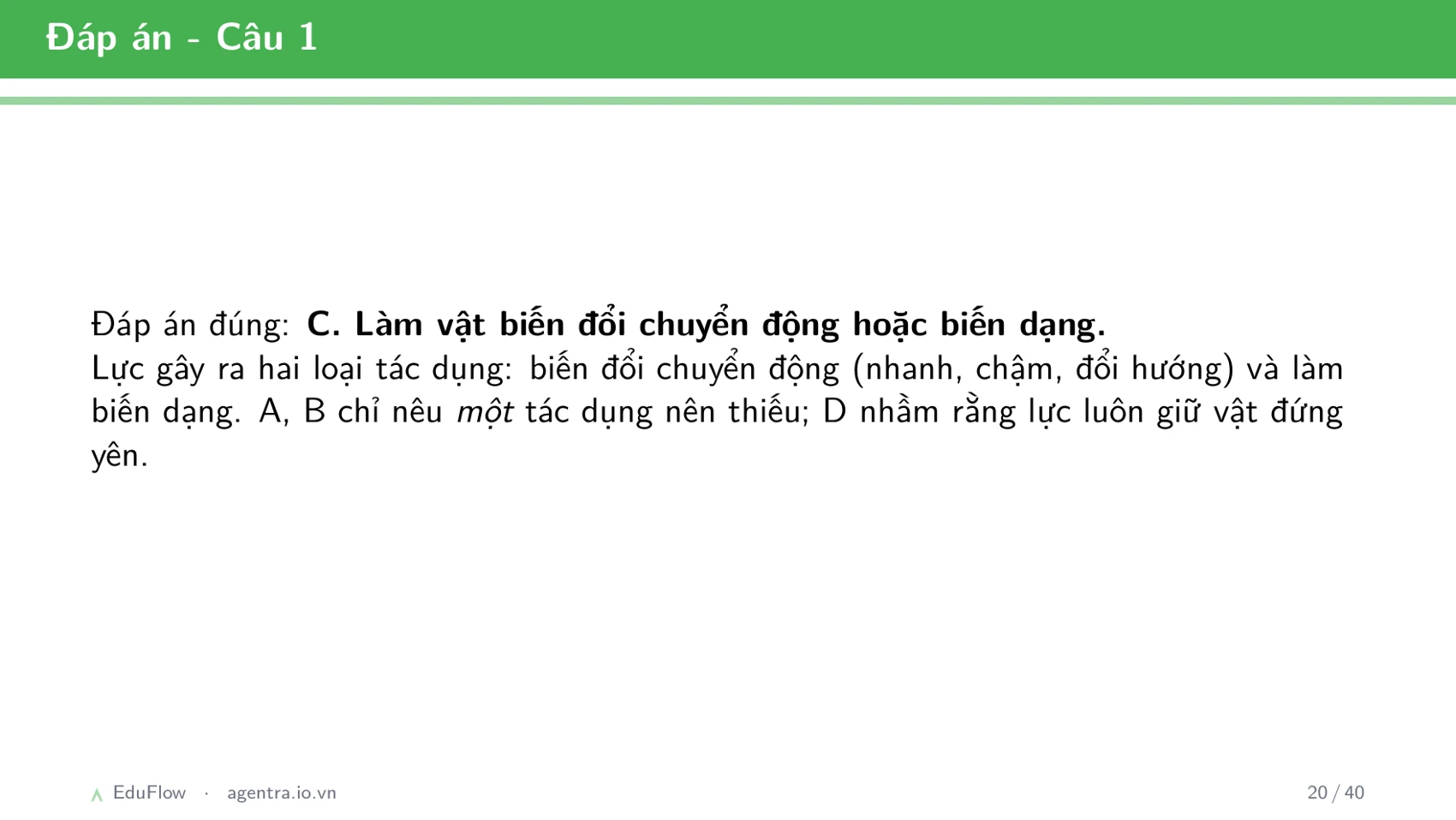 Lực và biểu diễn lực — slide 20