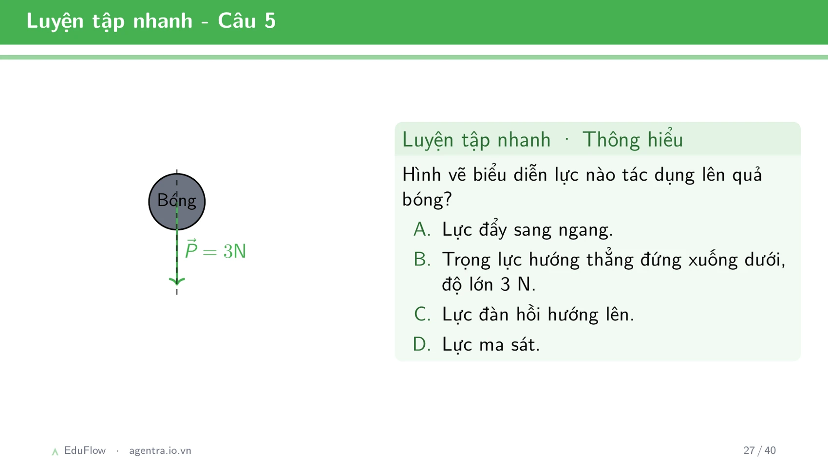 Lực và biểu diễn lực — slide 27
