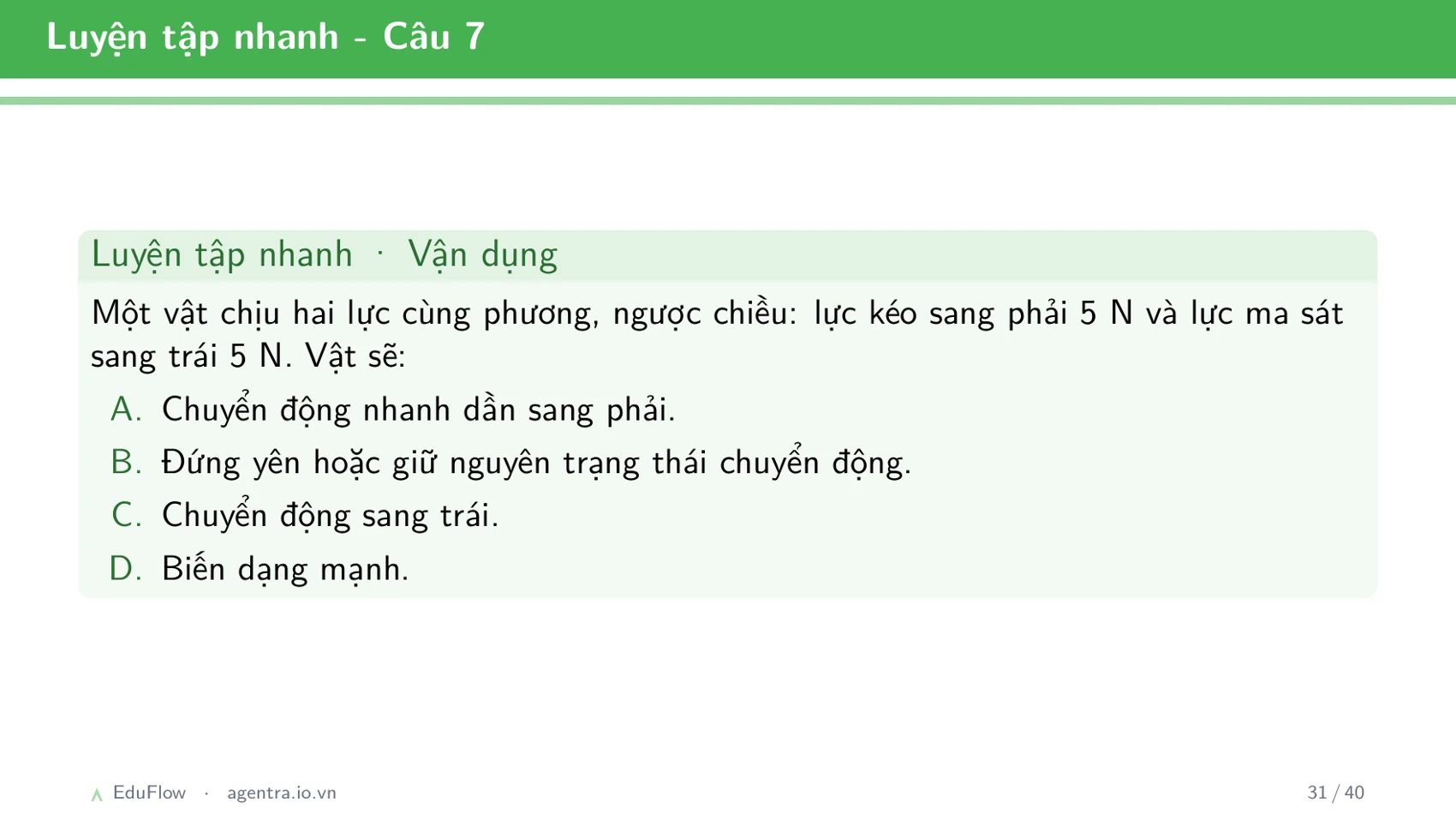 Lực và biểu diễn lực — slide 31