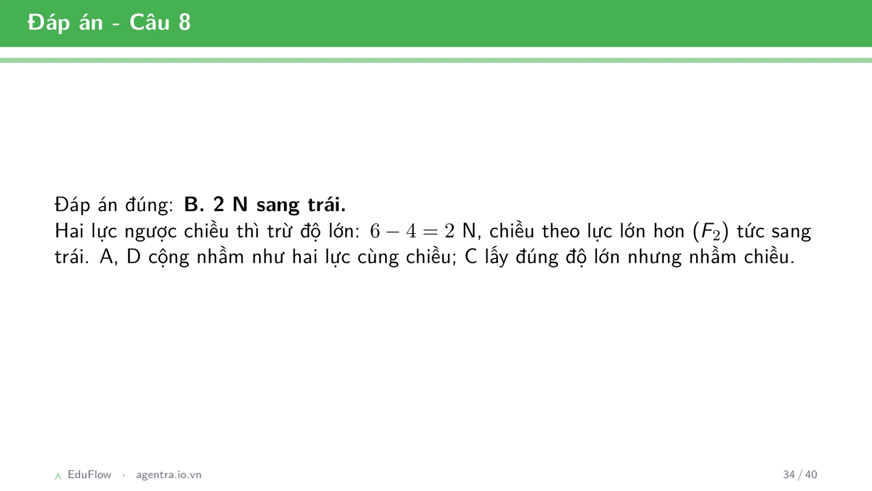 Lực và biểu diễn lực — slide 34