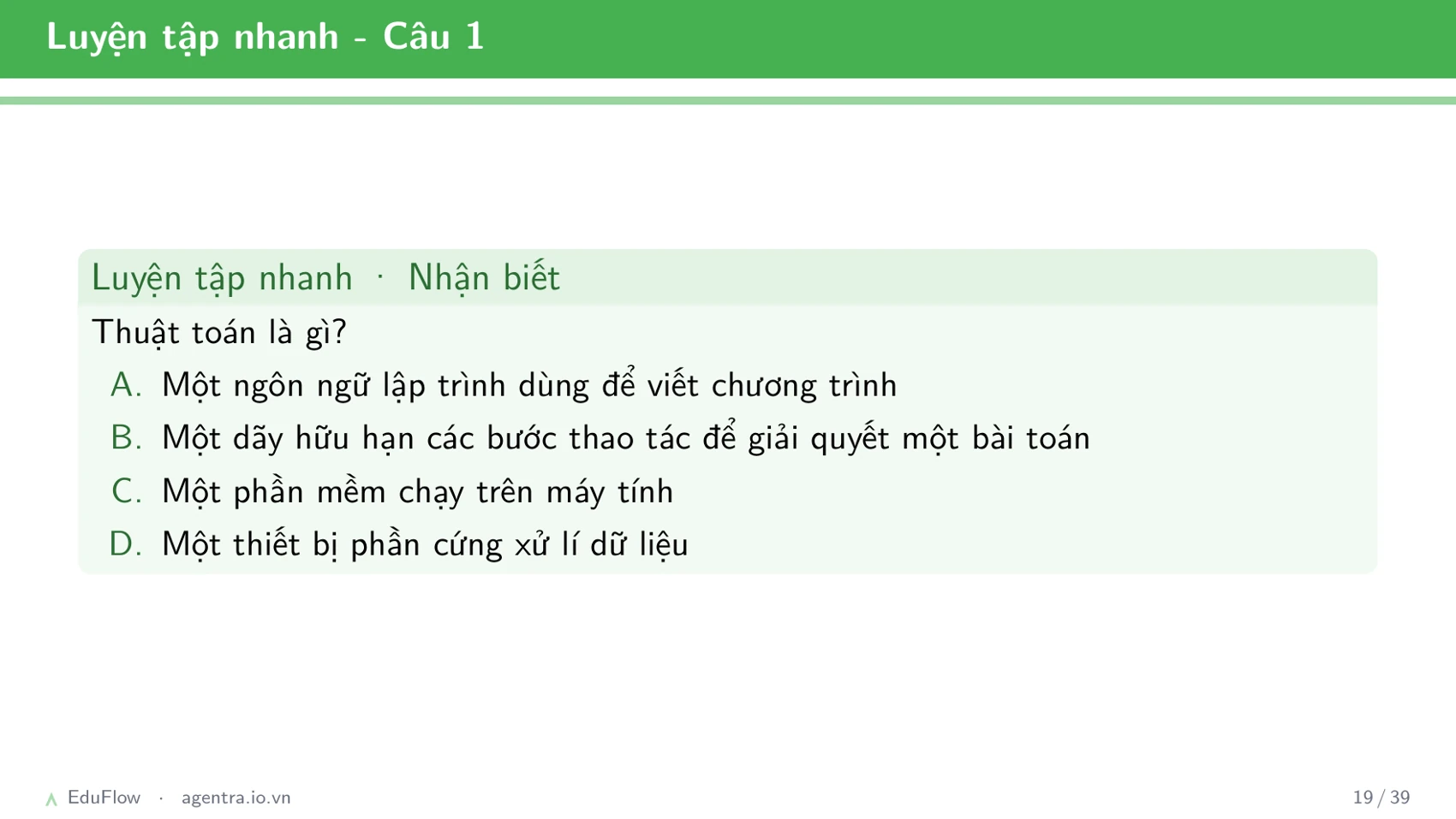 Thuật toán và cấu trúc điều khiển — slide 19