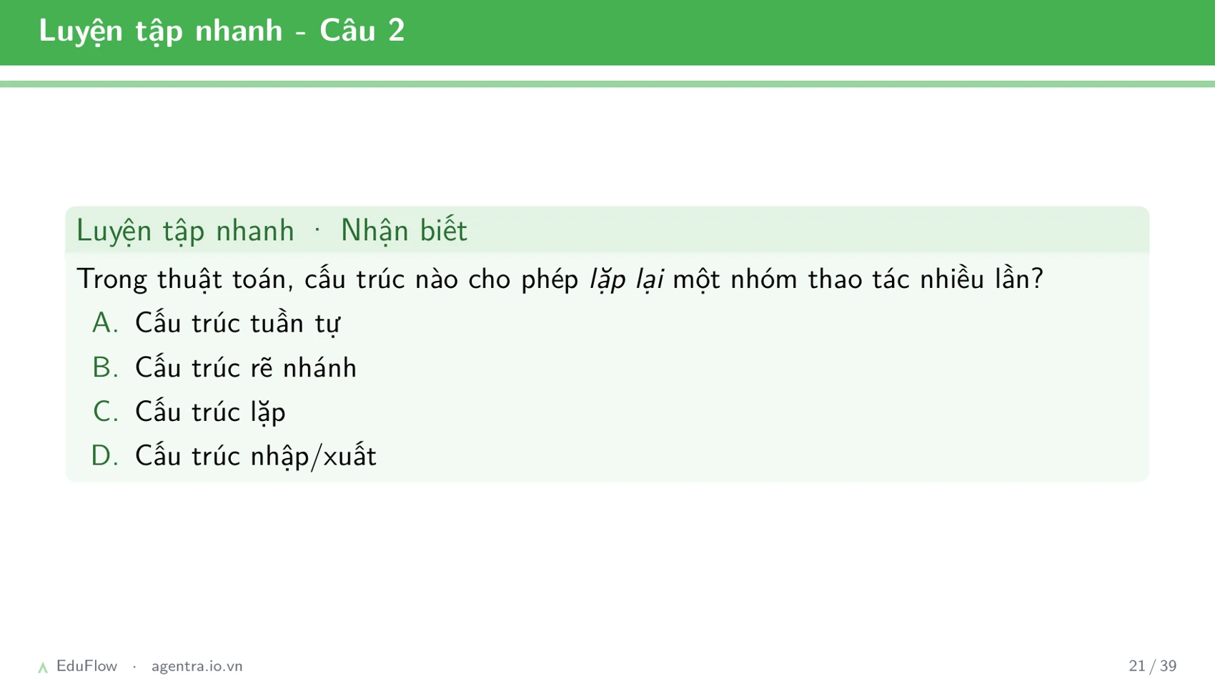 Thuật toán và cấu trúc điều khiển — slide 21