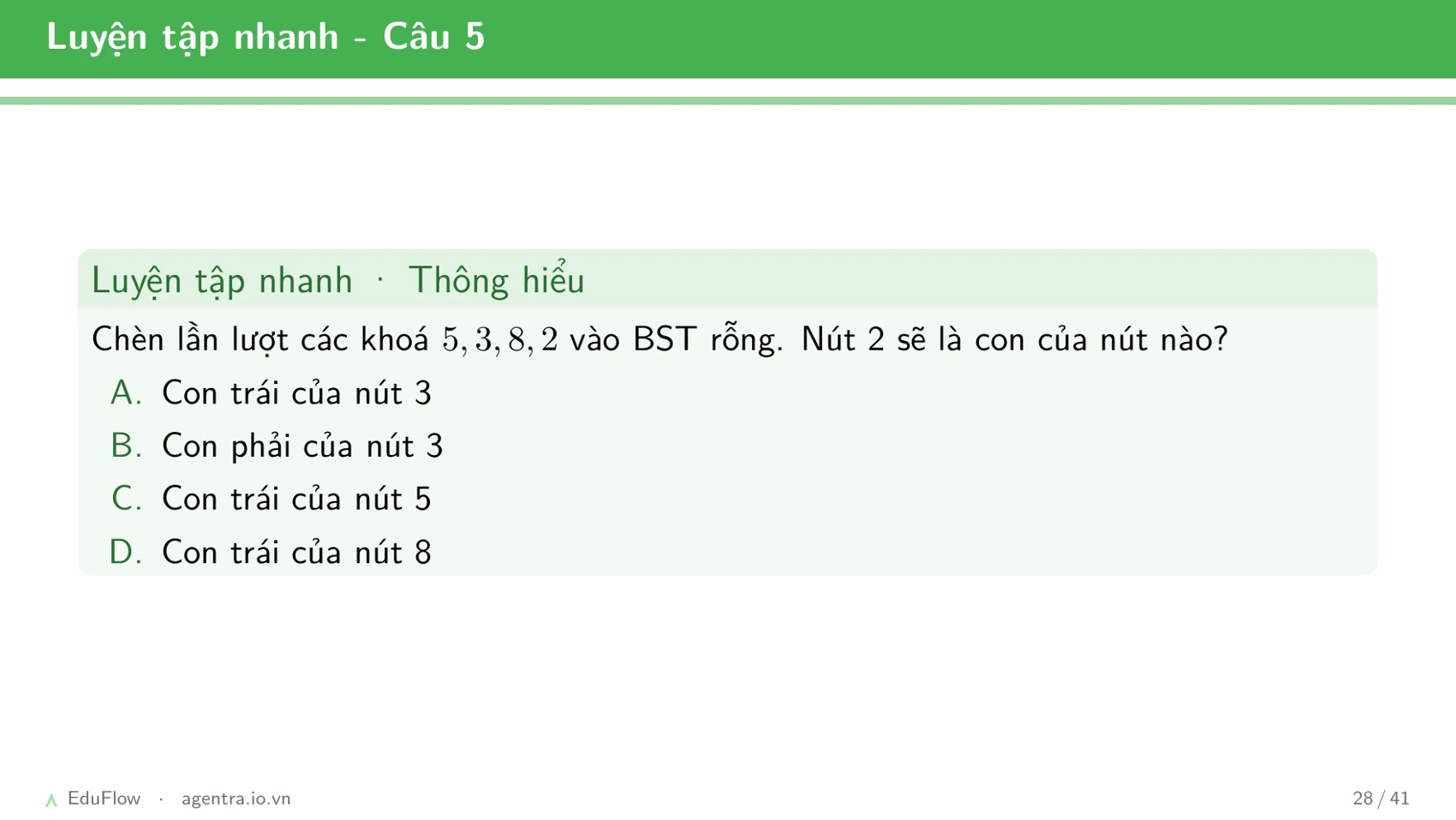 Cây nhị phân tìm kiếm — slide 28