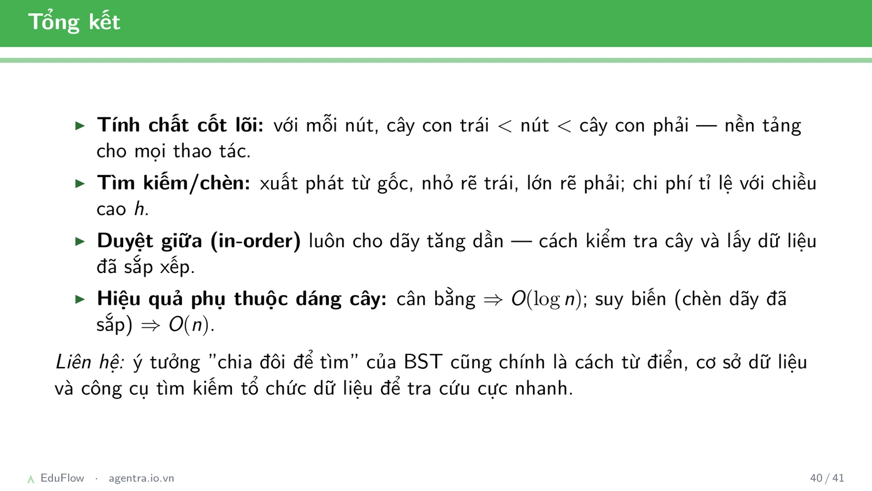 Cây nhị phân tìm kiếm — slide 40