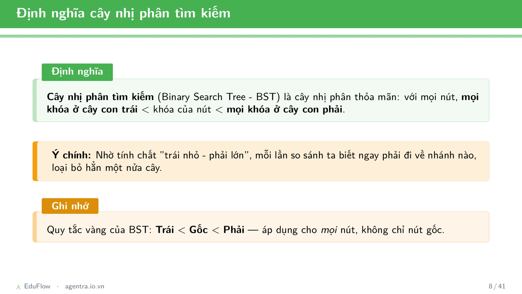 Cây nhị phân tìm kiếm — slide 8