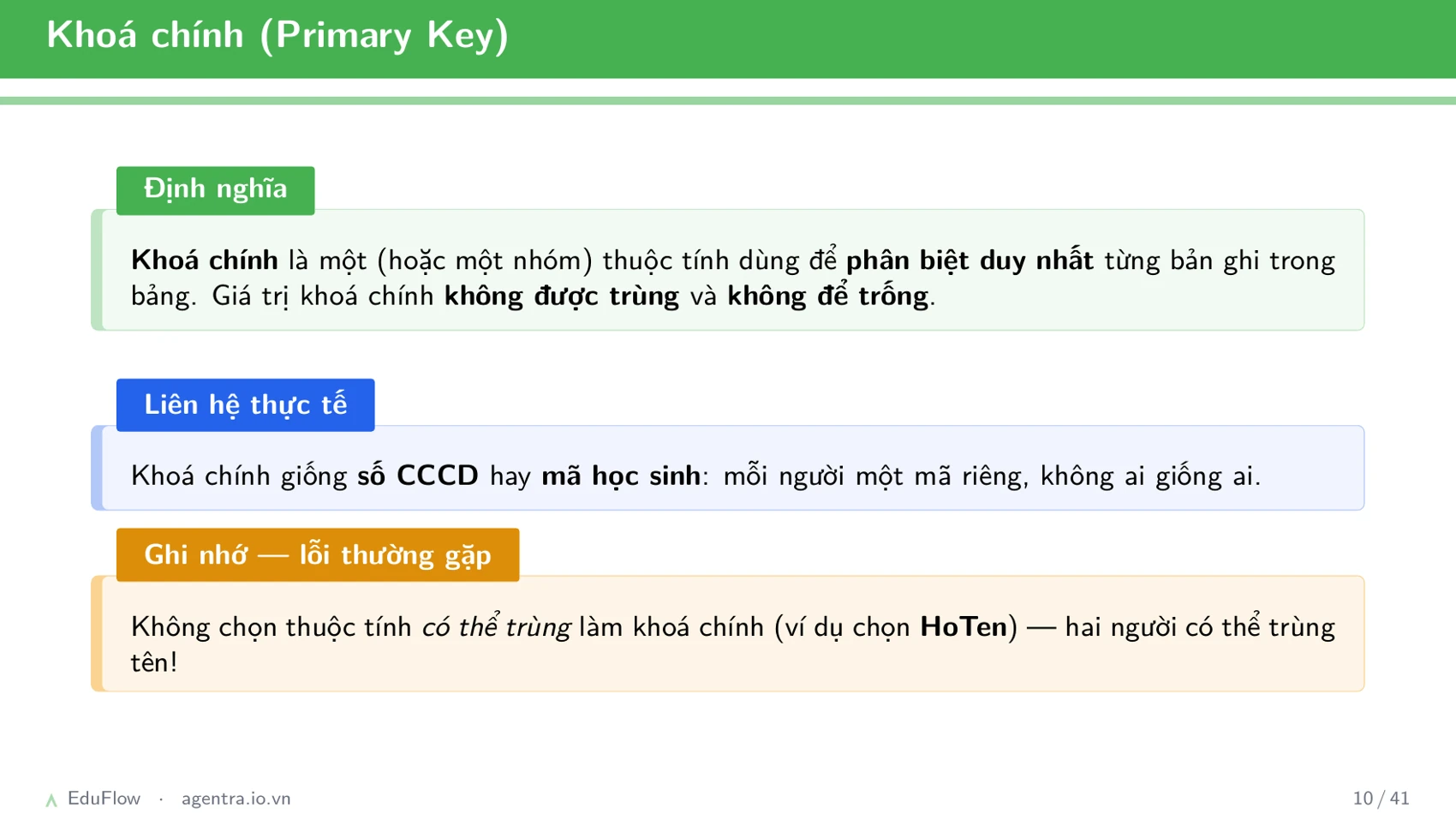 Cơ sở dữ liệu quan hệ — slide 10
