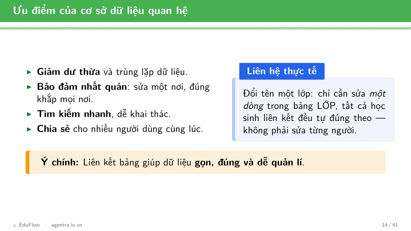 Cơ sở dữ liệu quan hệ — slide 14