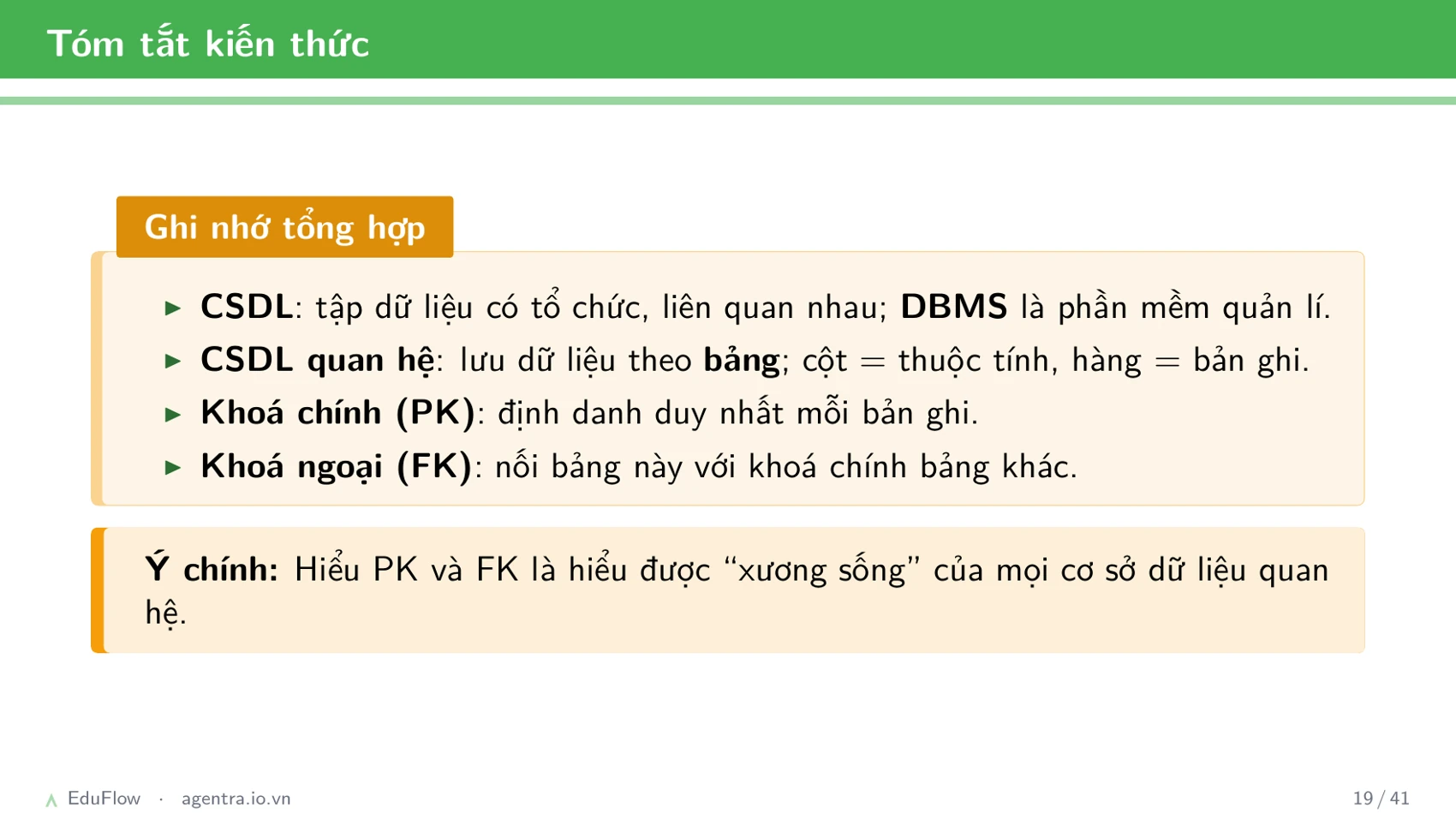 Cơ sở dữ liệu quan hệ — slide 19