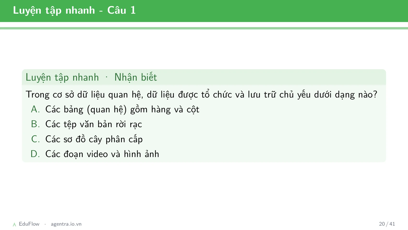 Cơ sở dữ liệu quan hệ — slide 20