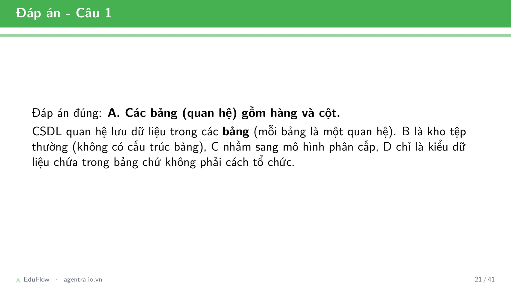 Cơ sở dữ liệu quan hệ — slide 21
