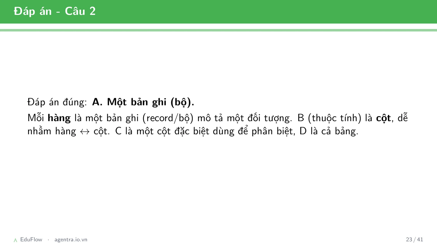 Cơ sở dữ liệu quan hệ — slide 23