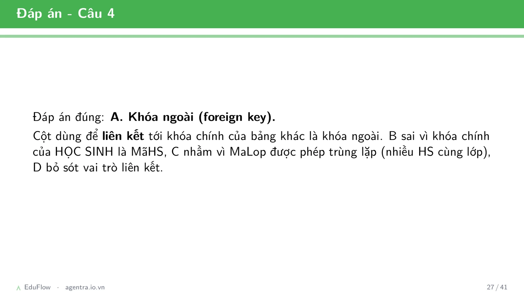 Cơ sở dữ liệu quan hệ — slide 27