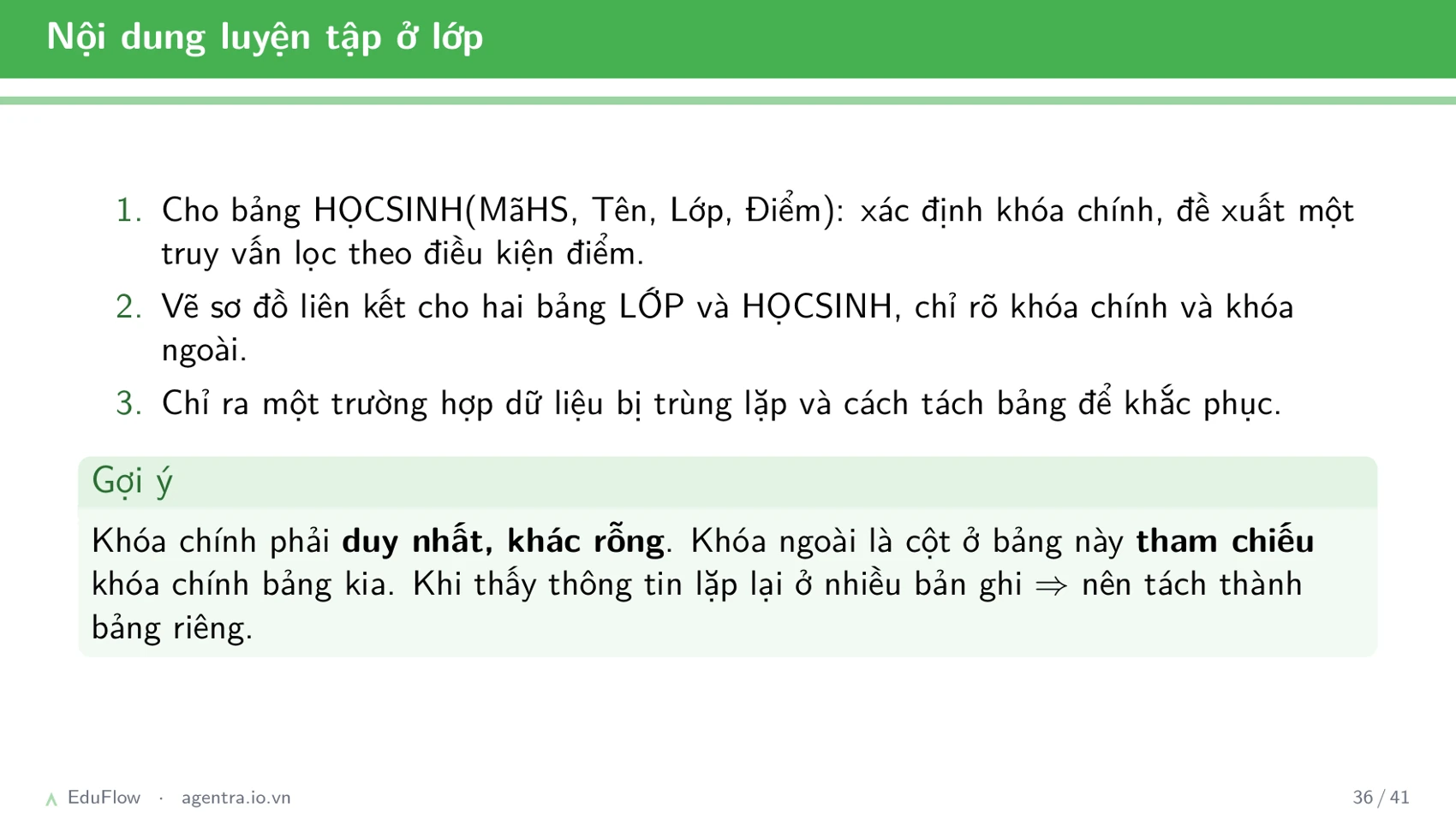 Cơ sở dữ liệu quan hệ — slide 36