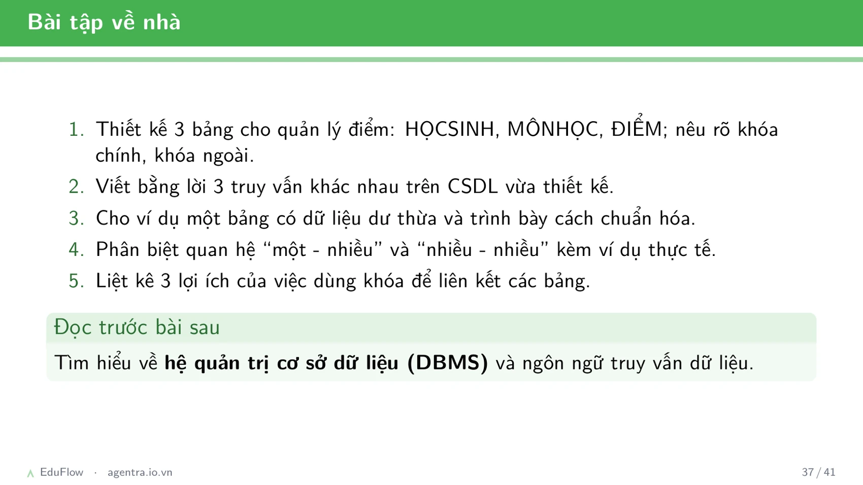 Cơ sở dữ liệu quan hệ — slide 37